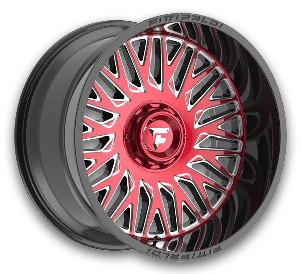 Fittipaldi Offroad Wheels FA07 20x12 Black with Red Machined 5x127 -44mm 78.1mm