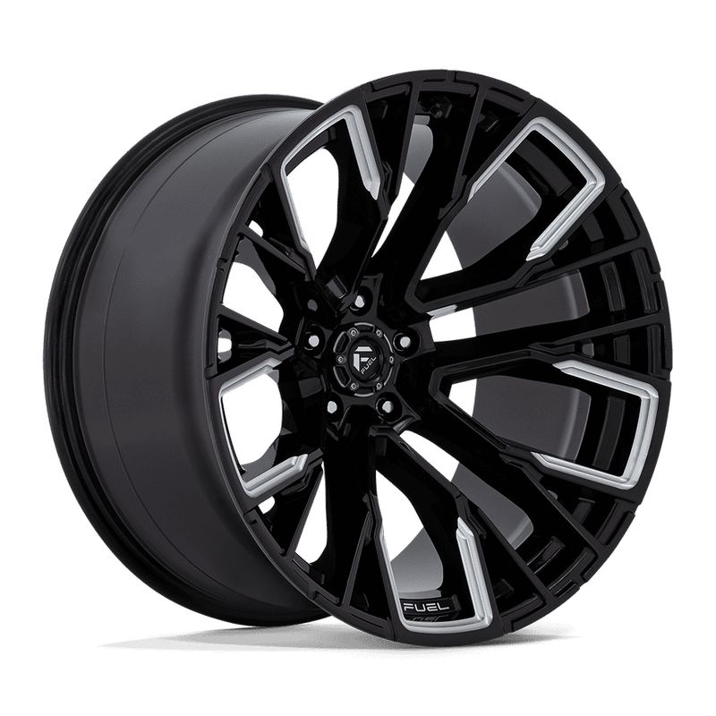 Fuel Wheels Rebar 20x10 Gloss Black Milled 5x127 -18mm 124.2mm