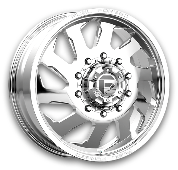 Fuel Wheels FF39D Dually 22x8.5 Polished - Front 10x225 +105mm 170.1mm