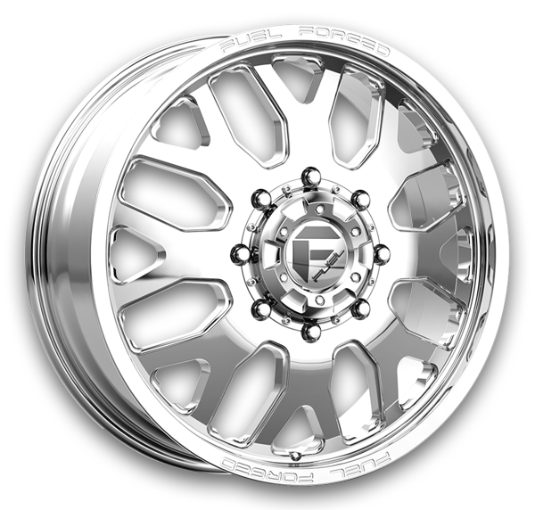 Fuel Wheels FF19D Dually 22x8.25 Polished - Front 8x165.1 +105mm 121.5mm
