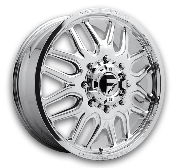 Fuel Wheels FF66D Dually 22x8.5 Polished - Front 10x225 +105mm 170.1mm