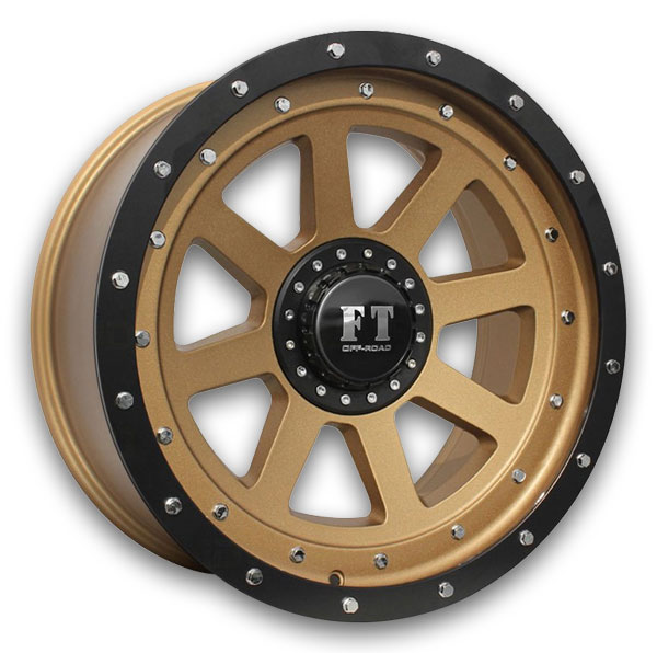 Full Throttle Wheels FT8 CAGE 20x9 Matte Bronze Matte Black 5x127/5x139.7 +0mm 78.1mm