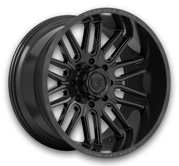 Gear Off Road Wheels 766 Lumen 20x9 Gloss Black w/Lip Logo 6x135/6x139.7 +18mm 106.2mm