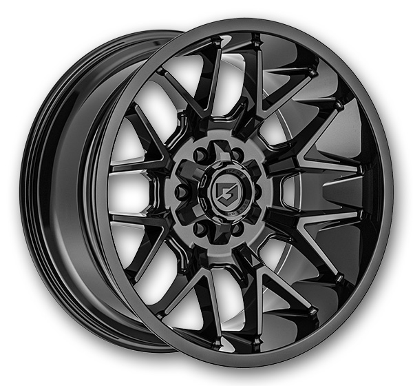 Gear Off Road Wheels 768 Primacy 20x10 Gloss Black 5x114.3/5x127 -19mm 78.1mm