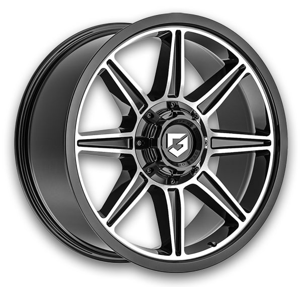 Gear Off Road Wheels 773 Ballast 17x9 Gloss Black Machined 8x165.1 +00mm 125.2mm