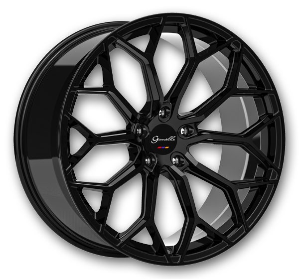 Gianelle Wheels Monte Carlo 22x9 Gloss Black  +15mm 66.56mm