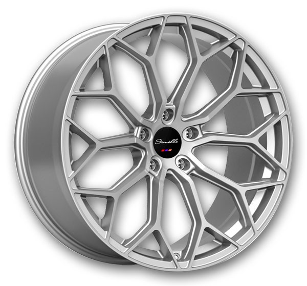 Gianelle Wheels Monte Carlo 22x9 Gloss Silver With Machined Face  +15mm 66.56mm