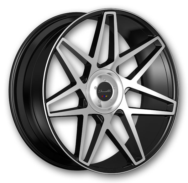 Gianelle Wheels Parma 24x10 Gloss Black With Machined Face 6x139.7 +15mm 78.1mm