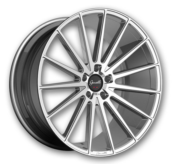 Gianelle Wheels Verdi 20x9 Gloss Silver With Machined Face 5x112 +25mm 66.56mm