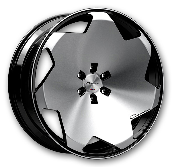 Giovanna Wheels Masiss 24x10 Gloss Black With Machined Face 5x120 +22mm 72.56mm