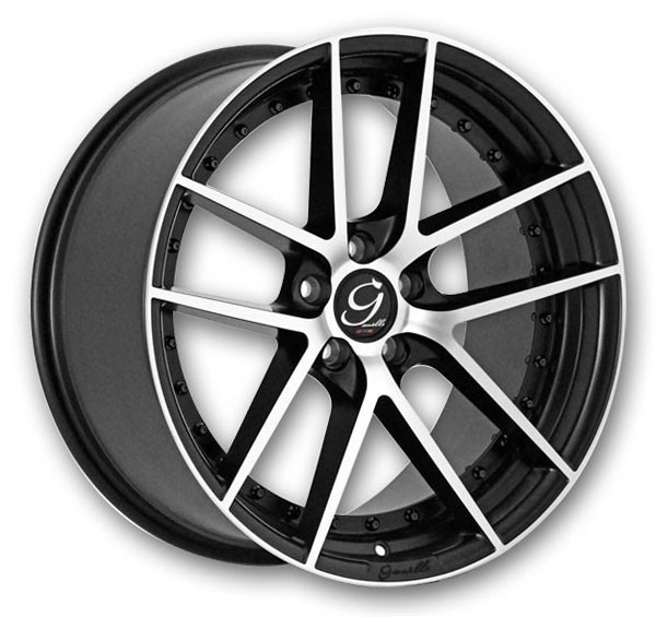 Gianelle Wheels Monaco 20x8.5 Machined Black  32mm 73.1mm