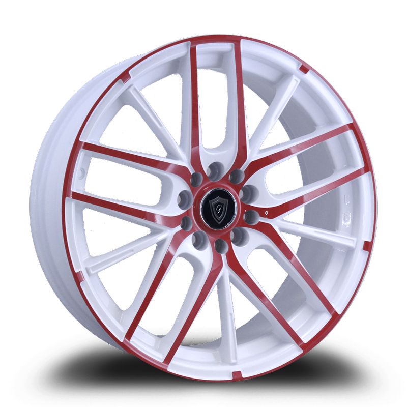 G Line Wheels G0029 17x7.5 White with Red Face 4x100/4x114.3 +35mm 73.1mm