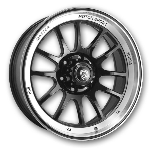 G Line Wheels G0089 18x9.5 Black with Polished Face 6x139.7 +15mm 108.1mm