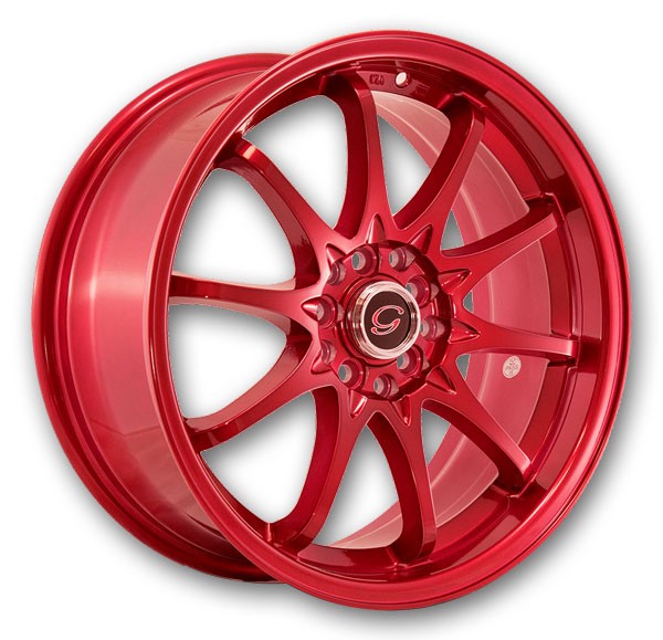 G Line Wheels G1018 17x9 Metalic Red 4x100/4x114.3 +25mm 73.1mm