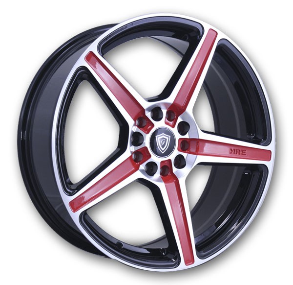 G Line Wheels G5067 18x9 Gloss Black with Red Line 5x112/5x114.3 +38mm 73.1mm