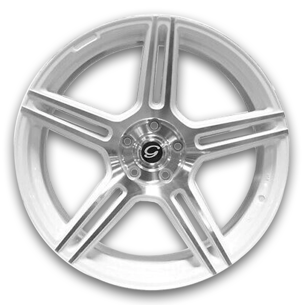 G Line Wheels G5098 19x8.5 White Machined 5x112 +35mm 66.6mm