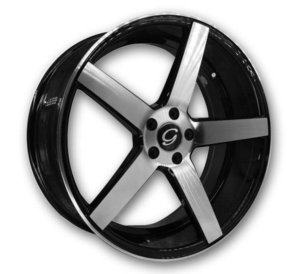 G Line Wheels G5178 20x8.5 Black with Polished Face 5x120 +15mm 74.1mm