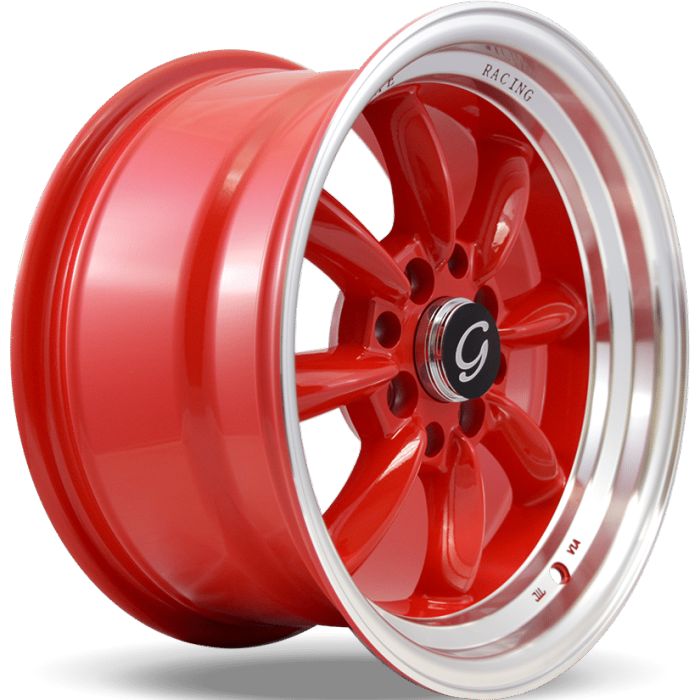 G Line Wheels G8014 15x8 Red With Machined 4x100/4x114.3 +20mm 73.1mm