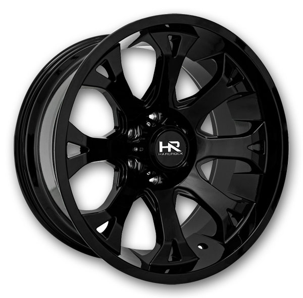 Hardrock Off-Road Wheels H505 BloodShot Xposed 20x10 Gloss Black 5x150 -19mm 110.3mm