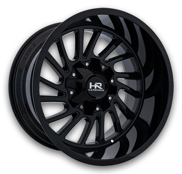 Hardrock Off-Road Wheels H708 Overdrive 20x12 Gloss Black 8x165.1 -51mm 125.2mm