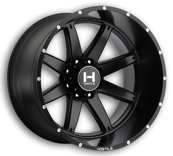 Hostile Wheels H109 Alpha 8lug 20x10 Asphalt 8x170 -19mm 125.2mm