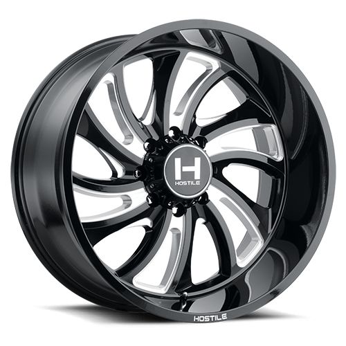 Hostile Wheels H118 Demon 8lug 20x10 Blade Cut 8x165.1 -19mm 125.2mm