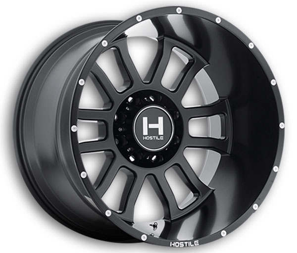 Hostile Wheels H107 Gauntlet 8lug 20x10 Asphalt 8x165.1 -19mm