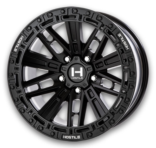Hostile Wheels H129 Mojave 5lug 17x9 Asphalt 5x127 0mm 78.1mm
