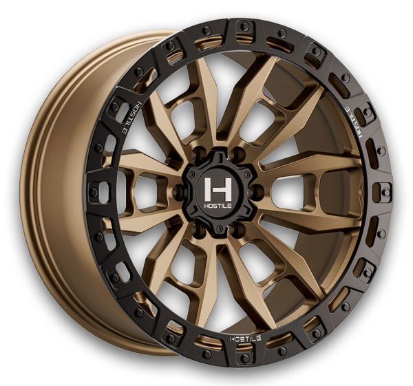 Hostile Wheels H130 Crandon 17x9 Bronze 6x139.7 0mm 106.1mm