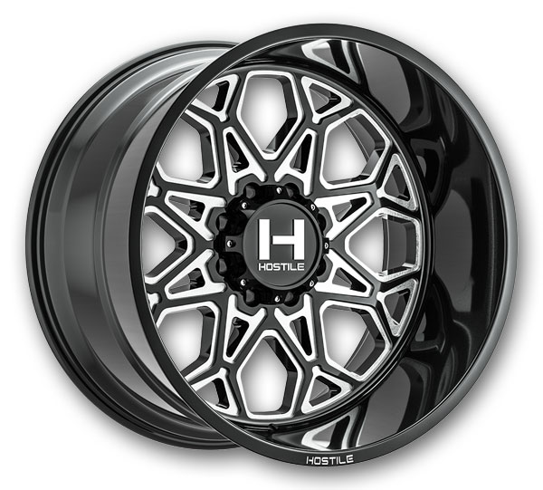 Hostile Wheels H132 Anvil 8lug 20x10 Blade Cut 8x180 -19mm 125.2mm