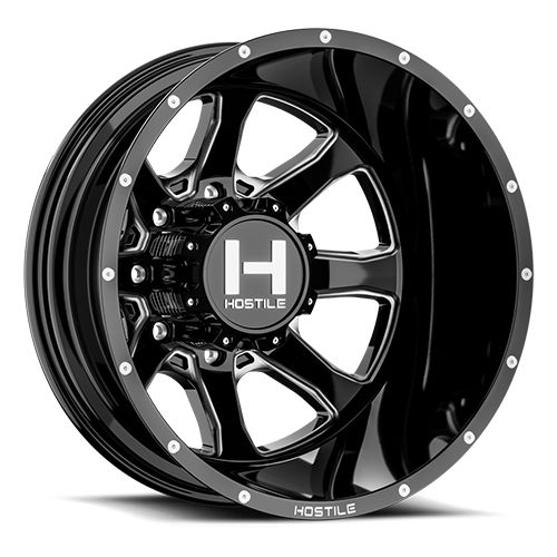 Hostile Wheels H403 Kodiak Dually 20x8.25 Blade Cut - Rear 8x200 -221mm 142.2mm