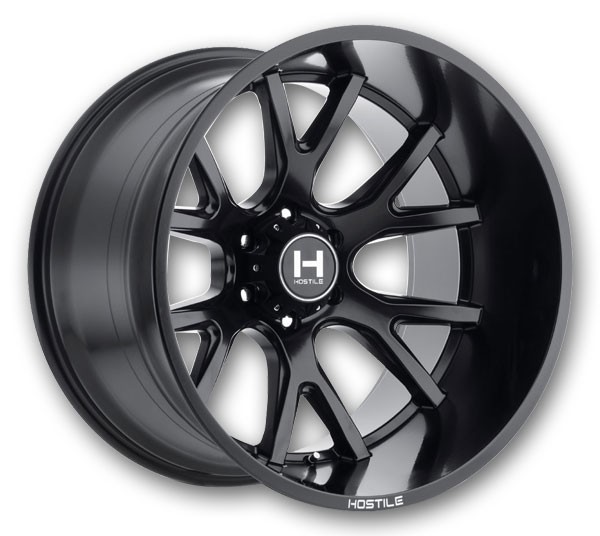 Hostile Wheels H113 Rage 6lug 20x10 Asphalt 5x127 -19mm 78mm