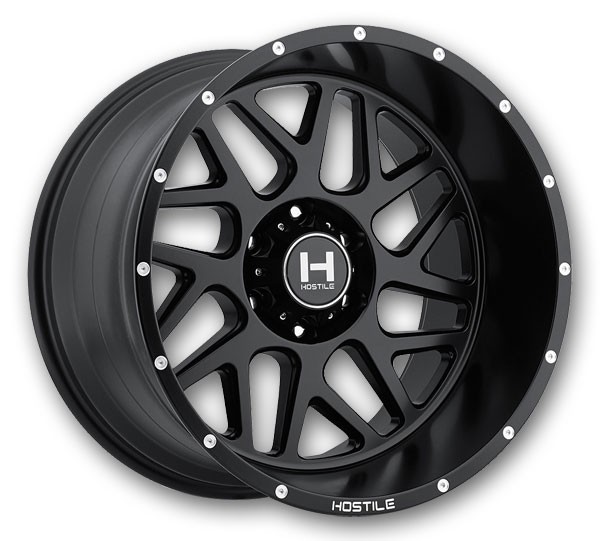 Hostile Wheels H108 Sprocket 6lug 20x10 Asphalt 5x127 -19mm 78.1mm