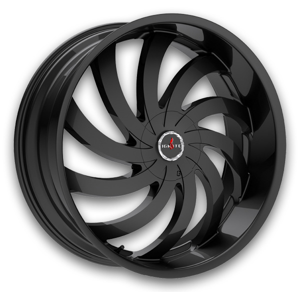 Ignite Wheels Flame 22x8.5 All Gloss Black 5x114.3/5x120 +36mm 74.1mm