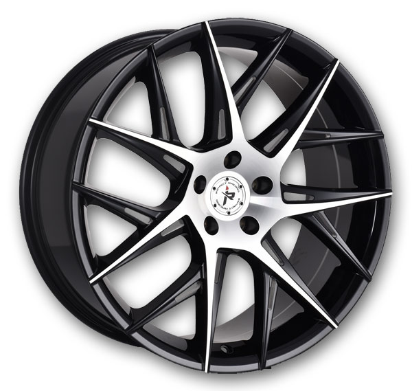 Impact Racing Wheels 603 18x8 Gloss Black With Machined Face 5x114.3 +40mm 73.1mm