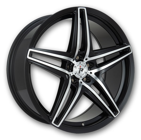 Impact Racing Wheels 604 20x8.5 Gloss Black With Machined Face 5x114.3 +35mm 73.1mm
