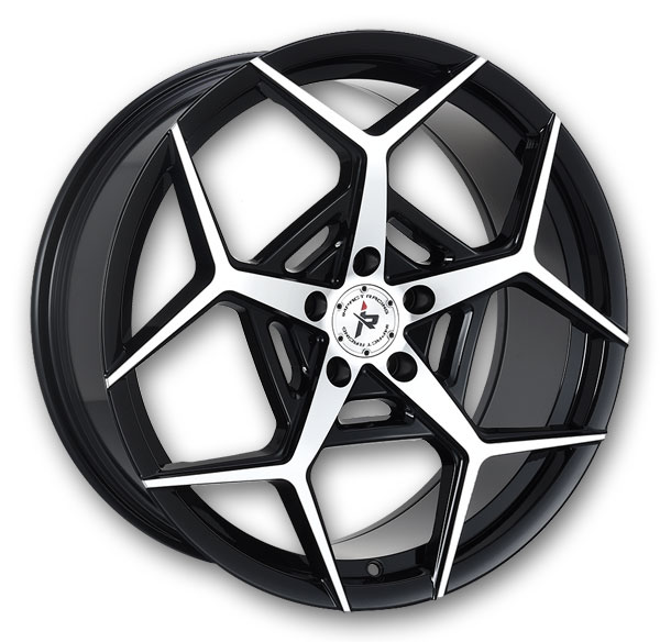 Impact Racing Wheels 607 20x8.5 Gloss Black With Machined Face 5x120 +35mm 73.1mm