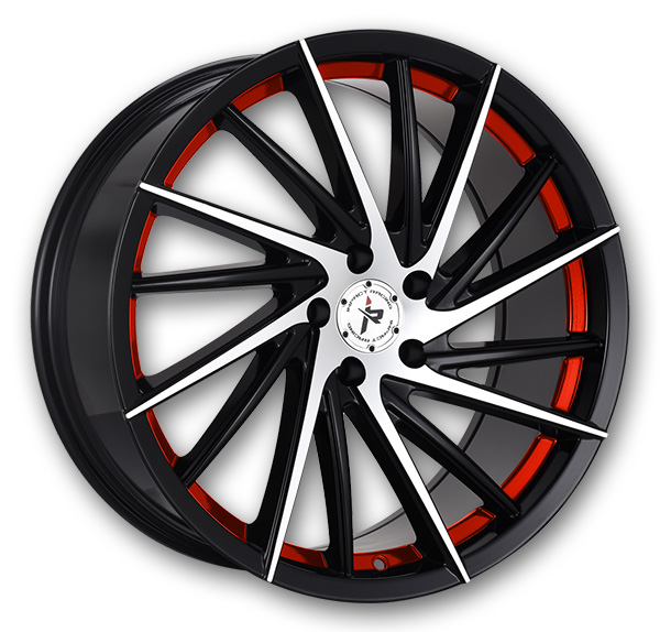 Impact Racing Wheels 608 22x9 Gloss Black With Machined Face 5x120 +38mm 73.1mm