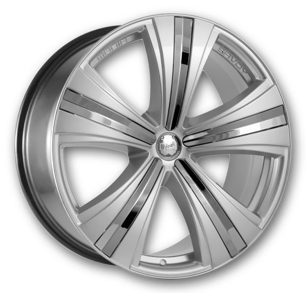 Inovit Wheels Savoy 19x9.5 Hyper Silver w/ Chrome Inserts 5x120 33mm 72.6mm