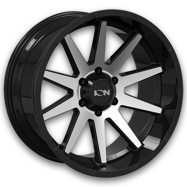 Ion Wheels 143 17x9 Gloss Black with Machined Face 8x170 -12mm 125.2mm