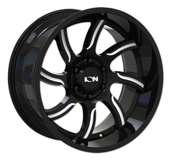 Ion Wheels 151 20x10 Gloss Black/Milled 6x135 -19mm 87mm