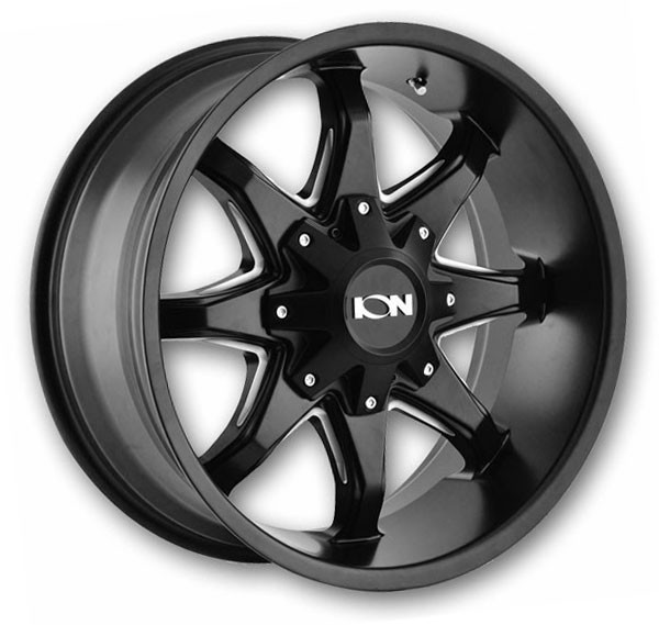 Ion Wheels 181 20x9 Black with Milled Spokes 5x139.7/5x150 +0mm 110mm