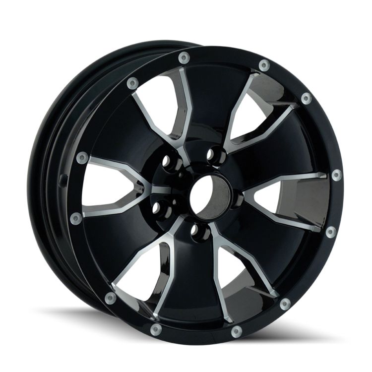 Ion Wheels 14 15x6 Black with Machined Face 5x114.3 +0mm 83.82mm