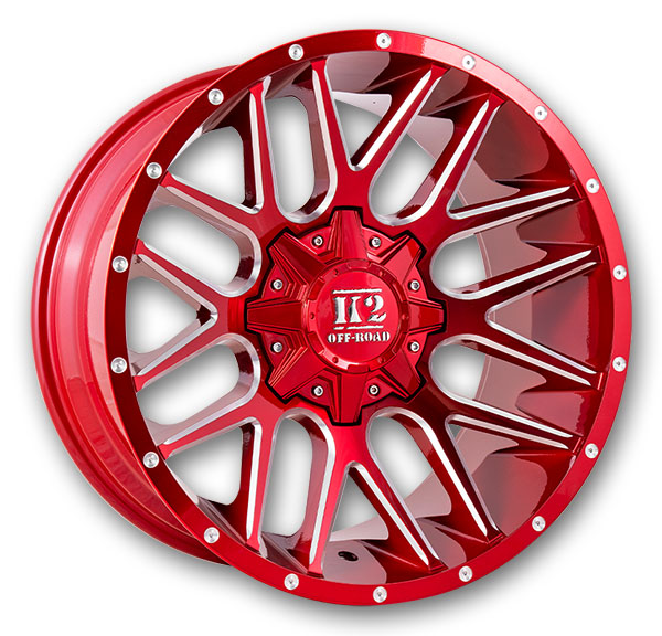 K2 Off-Road Wheels K18 Venom 20x10 Candy Red W Milled 6x135/6x139.7 -12mm 108mm
