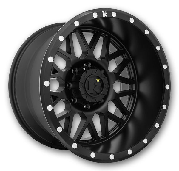 Klutch Wheels KT02 20x12 Matte Black 6x139.7 -49mm 78.1mm