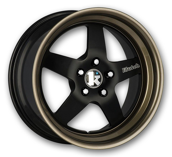 Klutch Wheels SL5 18x8.5 Black Bronze Lip 5x114.3 +35mm 73.1mm