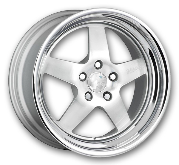 Klutch Wheels SL5 18x8.5 Silver Machined 5x108 +35mm 73.1mm