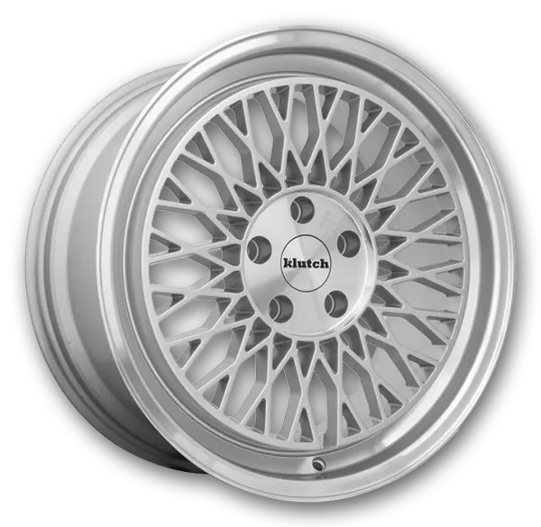 Klutch Wheels SLC1 18x8.5 Silver Machined Lip 5x115 +35mm 73.1mm