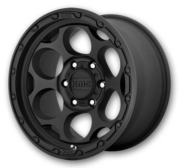 KMC Wheels Dirty Harry 17x9 Textured Black 5x127 -12mm 71.5mm