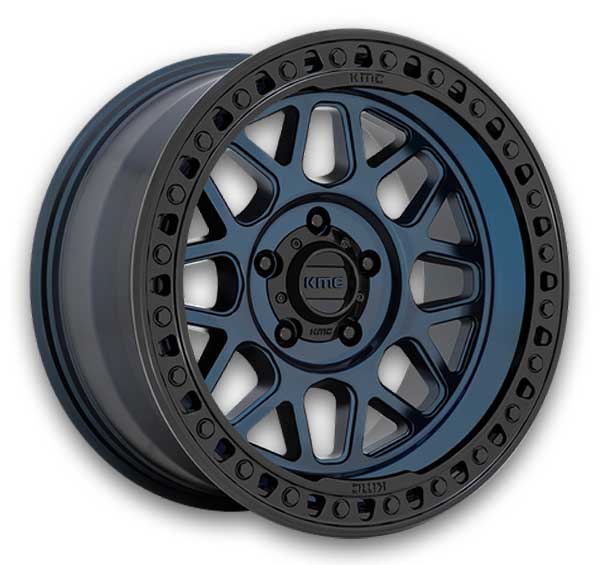 KMC Wheels GRS 17x8.5 Midnight Blue With Gloss Black Lip 6x139.7 0mm 106.1mm